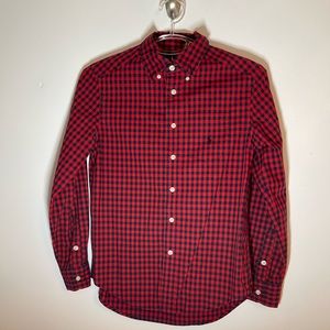 Ralph Lauren  Boys' Gingham Button-Down Shirt - Big Kid - Fits 10-12